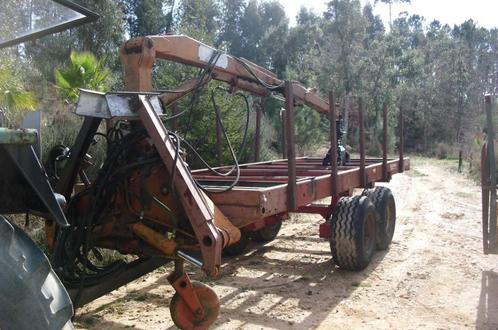 Uitrijwagen voor achter tractor mt kraan Remorque forestière, Zakelijke goederen, Machines en Bouw | Tuin, Park en Bosbouw, Voertuig of Aanhanger