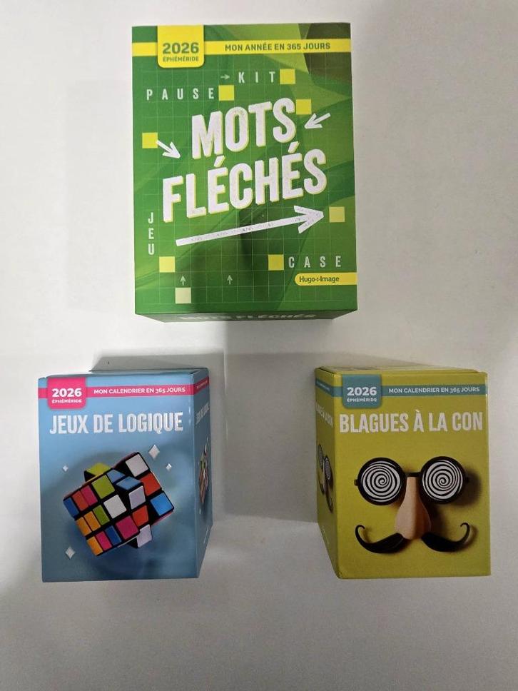 Pack Éphéméride 2026, Hobby en Vrije tijd, Denksport en Puzzels, Nieuw, Puzzelboek, Ophalen of Verzenden