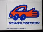 oude sticker autorijden handen reiken, Ophalen of Verzenden, Auto of Motor