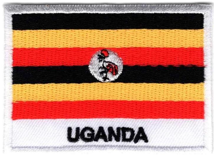 Uganda stoffen opstrijk patch embleem, Diversen, Vlaggen en Wimpels, Nieuw, Verzenden