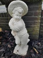 2 tuinbeelden in beton. Zie beschrijving., Ophalen, Gebruikt, Beton, Mensenbeeld