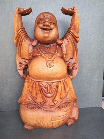 Lachende Boeddhabeeld/met parel/Azië/handgemaakt beschikbaar voor biedingen