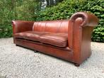 Echt leren Chesterfield v/h exclusieve merk Bendic, Huis en Inrichting, Ophalen, Gebruikt