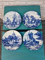 Set 4 seizoenen Delftse borden, Antiek en Kunst, Antiek | Wandborden en Tegels, Ophalen of Verzenden