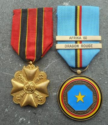 ABL / RGT PARA-COMMANDO - OPERATIONS EXTERIEURES - MEDAILLES, Envoi, Armée de terre, Ruban, Médaille ou Ailes