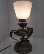 lampe fer forgé patine bronze brutaliste 51 cm lampe de tabl, Antiquités & Art, Antiquités | Éclairage, Enlèvement ou Envoi