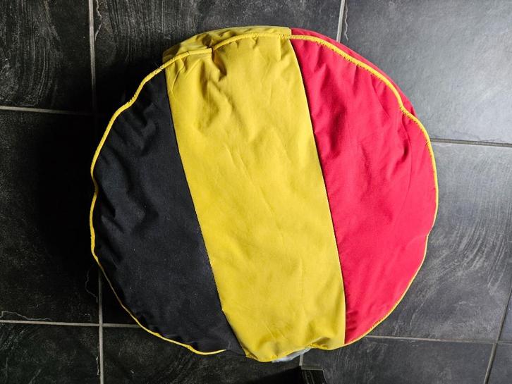 POUF POUR CHIEN OU CHAT COULEURS BELGIQUE, Dieren en Toebehoren, Hondenmanden, Zo goed als nieuw, Katoen, Ophalen