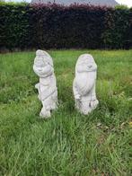 2 beelden tuinkabouters, Tuin en Terras, Tuinbeelden, Ophalen, Zo goed als nieuw, Steen, Tuinkabouter