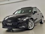 Audi A3 SPORTBACK 30TFSI 110CV S LINE PANO COCKPIT GPS REG, Auto's, Gebruikt, 1770 kg, Alcantara, Zwart