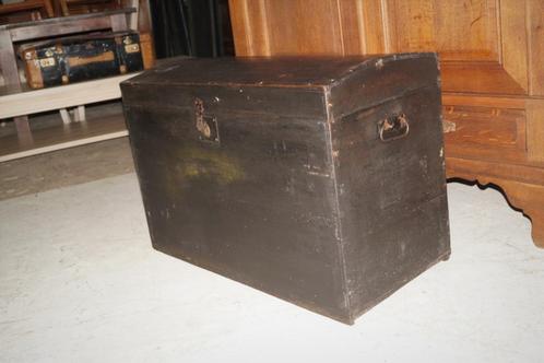 Grande boîte à couvertures en bois antique noire L 86cm D 43, Maison & Meubles, Accessoires pour la Maison | Coffres, Utilisé