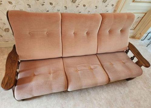 Woonkamer, Huis en Inrichting, Zetels | Complete zithoeken, Zo goed als nieuw, Hout, Stof, Ophalen