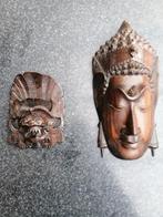 Masker hout Azië Boeddha, of demon wanddecoratie, Antiek en Kunst, Kunst | Beelden en Houtsnijwerken, Ophalen of Verzenden