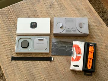 Apple Watch Ultra 2 Black met Milanese bandje en garantie! beschikbaar voor biedingen