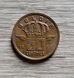 pièce 50 centimes belgique de 1977, Enlèvement ou Envoi