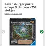 Ravensburger puzzel escape unicorn, Ophalen of Verzenden, Zo goed als nieuw