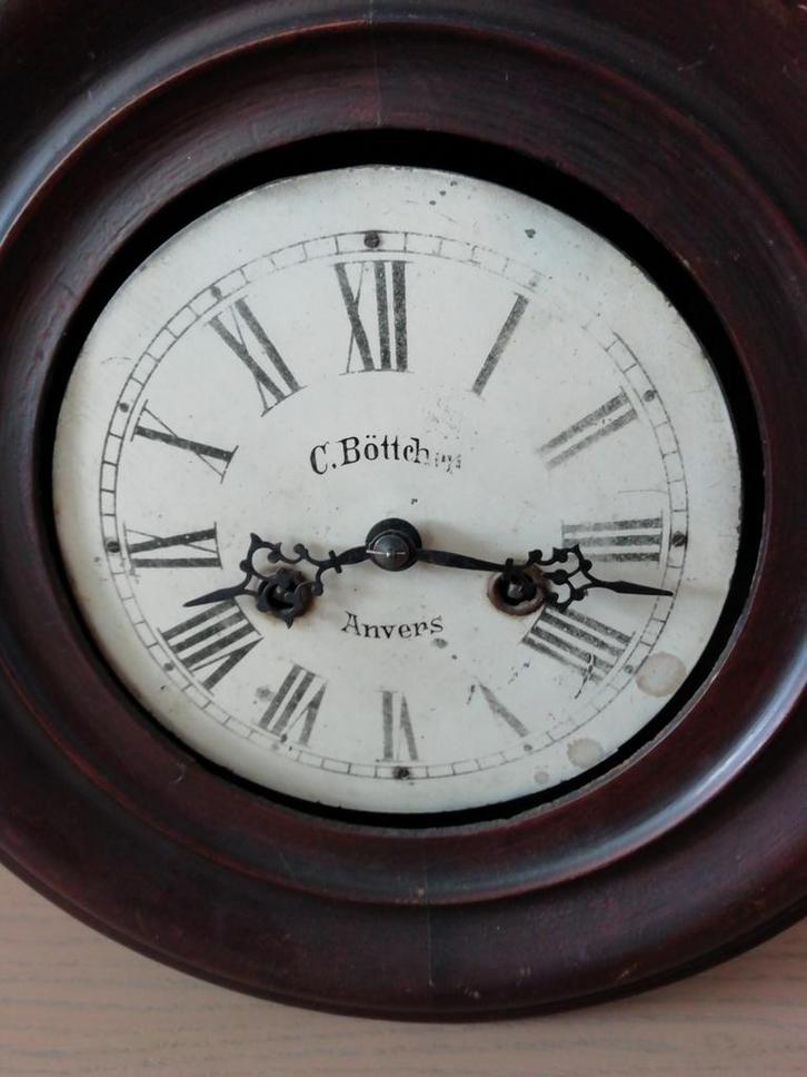 Originele klok C BÖTTCHER ANVERS, Antiek en Kunst, Antiek | Klokken, Ophalen of Verzenden