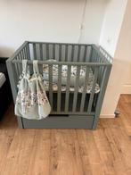 Babybox europe zeegroen met lade, boxkleed, babynestje, zak, Kinderen en Baby's, Ophalen, Zo goed als nieuw, Rechthoekig, In hoogte verstelbaar