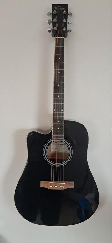 Semi-akoestische western gitaar - Red Hill CDG3EQ BK beschikbaar voor biedingen