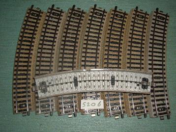 Marklin 8 rails courbes 5206. Grand rayon, Enlèvement ou Envoi, Utilisé, Rails, Märklin