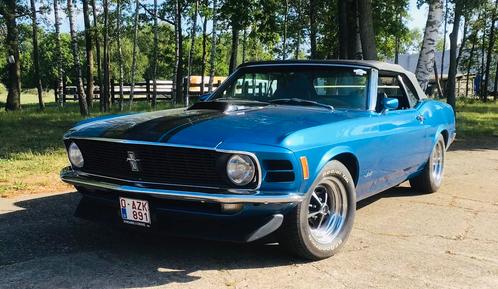 Ford Mustang Cabrio 1970 5.0L V8, Auto's, Oldtimers, Particulier, Ford, Cabriolet, 2 deurs, Automaat, Blauw, Zwart, Ophalen