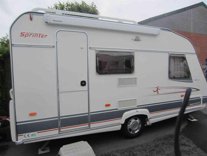 CARAVAN BEYERLAND Sprinter Sport 420LB, Caravans en Kamperen, Caravans, Particulier, tot en met 4, 750 - 1000 kg, Treinzit, Beyerland