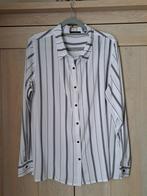 Blouse met lange mouwen wit-zwart gestreept maat 44, Wit, Maat 42/44 (L), Ophalen of Verzenden, Zo goed als nieuw