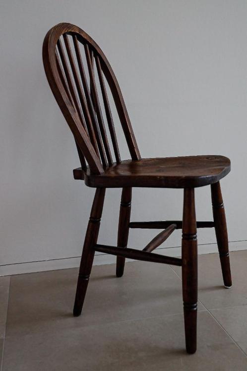 5 originele Engelse stoelen - Windsor 19e eeuw- kastanje, Antiek en Kunst, Antiek | Meubels | Stoelen en Sofa's, Ophalen