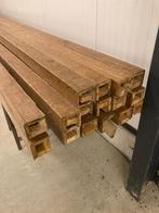 Massief eiken holle sierbalken, Tuin en Terras, Ophalen, Gebruikt, Balken