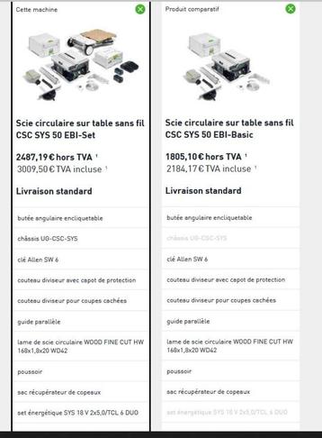 Scie circulaire Festool csc sys 50 ebi PROMO STOCK PROMO -15