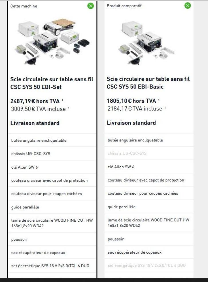 Scie circulaire Festool csc sys 50 ebi PROMO STOCK PROMO -15, Doe-het-zelf en Bouw, Gereedschap | Zaagmachines, Nieuw, Cirkelzaag