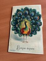 Bijzondere nieuwjaarskaart met pauw + draaischijf -1911, Collections, Cartes postales | Thème, Envoi, Avant 1920, Affranchie