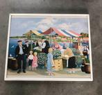 litho Bert Hage Häverö 1983 Market day, Ophalen of Verzenden