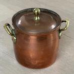 Antieke koperen pot met deksel „H.Pommier”, Ophalen, Koper