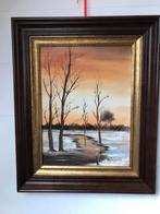 Schilderij Sneeuwlandschap, Ophalen