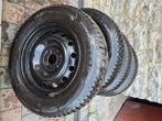 Pneus hiver sur jantes tôle, Auto-onderdelen, Ophalen, Gebruikt, 15 inch, Winterbanden