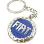 Porte-clés Fiat logo en métal - Bleu, Enlèvement ou Envoi, Neuf, Marque