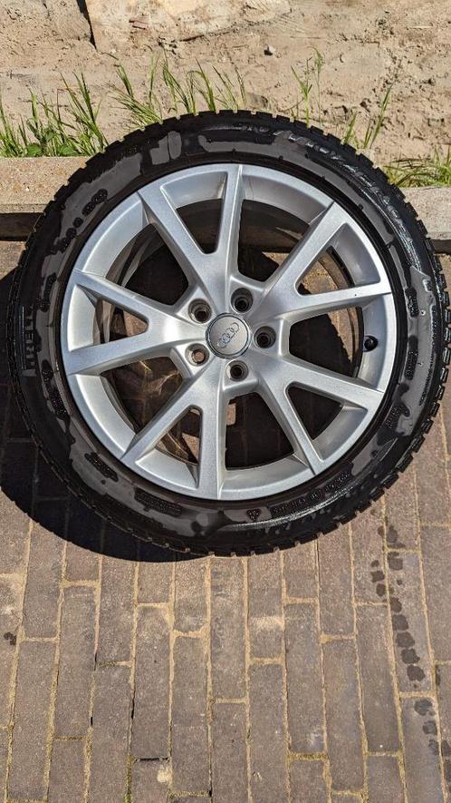 Velgen origineel Audi + winterbanden, Auto-onderdelen, Banden en Velgen, Velg(en), Winterbanden, 18 inch, 225 mm, Personenwagen