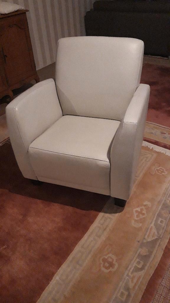 Zetels  Club-zetels, Huis en Inrichting, Fauteuils, Zo goed als nieuw, Leer, 50 tot 75 cm, 75 tot 100 cm, Ophalen