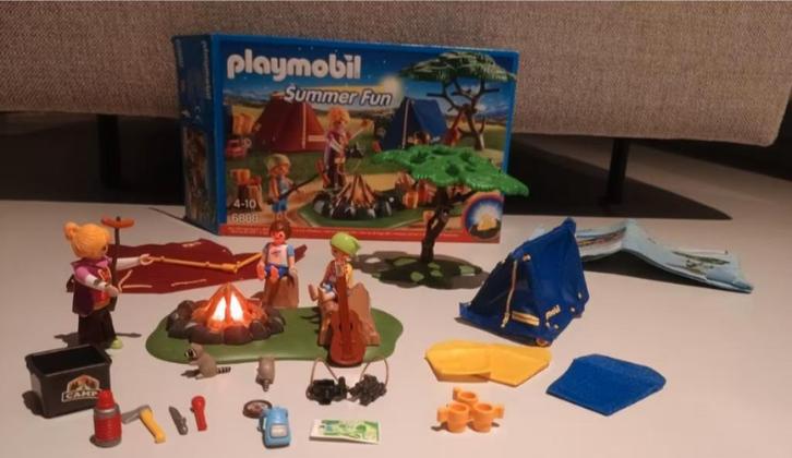Playmobil nr. 6888 – Summer Fun Kampeervakantie met kampvuur, Kinderen en Baby's, Speelgoed | Playmobil, Zo goed als nieuw, Complete set