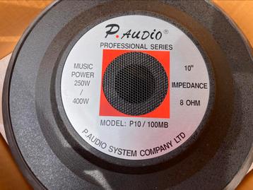 Woofer 10' P. AUDIO 8 ohm NIEUW in doos beschikbaar voor biedingen