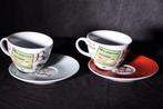 2 mooie koffietassen met ondertas, Verzamelen, Ophalen, Nieuw, Porselein, Kop en/of schotel