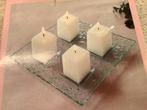 decoratieve schaaltjes met 4 kaarsen, Ophalen, Nieuw, Crème, Kaars