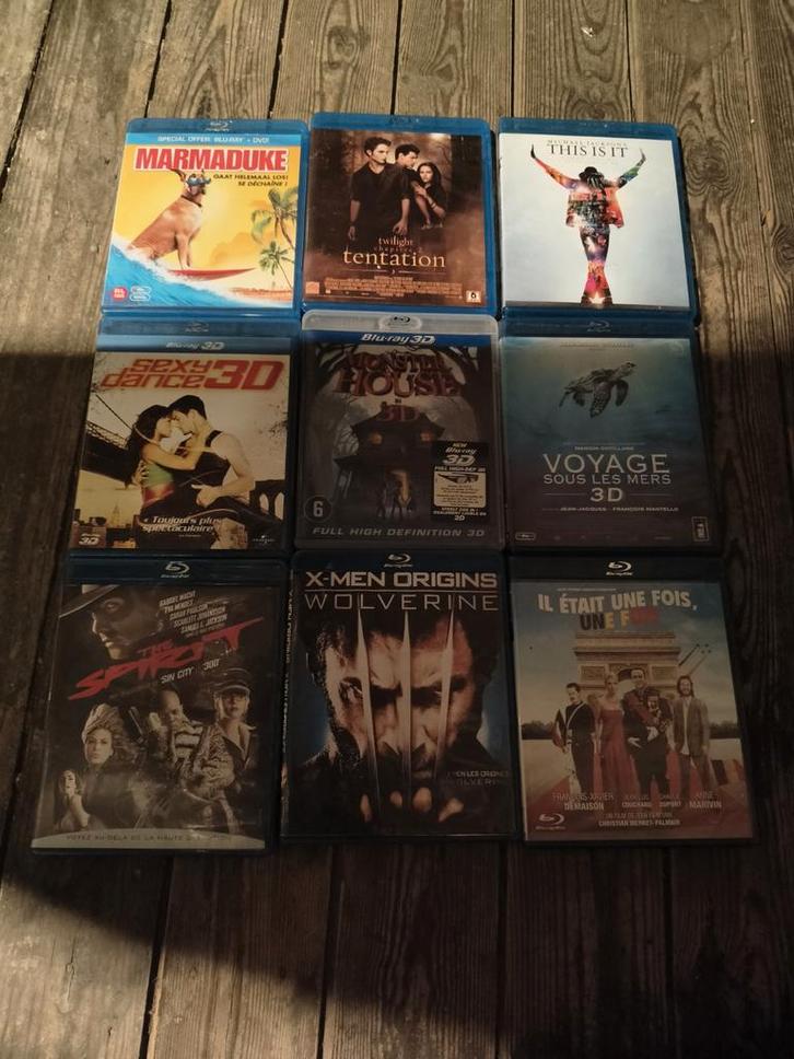 9 blu-ray, CD & DVD, Blu-ray, Utilisé, 3D, Enlèvement ou Envoi