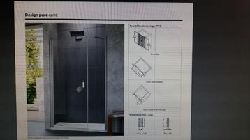 Paroi de douche 121 cm (119-122) en niche NEUVE beschikbaar voor biedingen