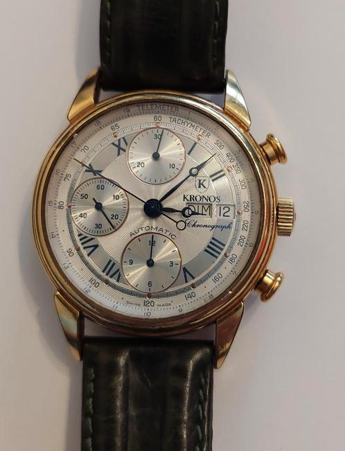 Montre Kronos Chronograph Automatic, Handtassen en Accessoires, Horloges | Antiek, Goud, Ophalen