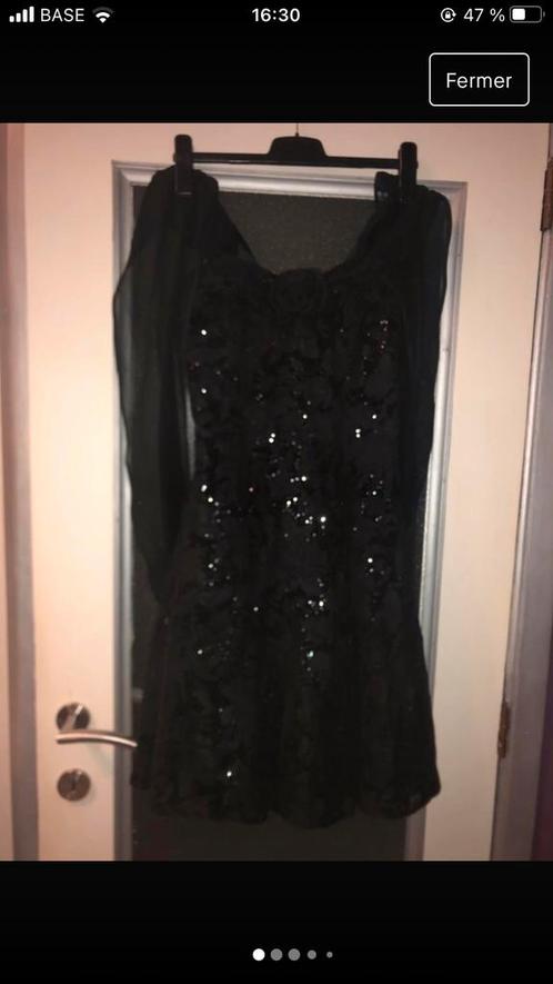 Jolie robe de soirée /Fêtes, noir avec brillant argenté T36, Vêtements | Femmes, Habits de circonstance, Comme neuf, Noir