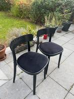 6 vintage zwarte eetkamerstoelen te koop, Huis en Inrichting, Stoelen, Ophalen, Zo goed als nieuw