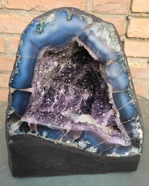 Topkwaliteit Amethist geode uit Brazilië (3), Verzamelen, Mineralen en Fossielen, Mineraal, Ophalen of Verzenden