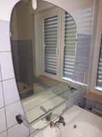 retro badkamerspiegel met bijhorend tablet in glas, Huis en Inrichting, Badkamer | Badkamermeubels, Ophalen, Overige typen, 50 tot 100 cm