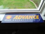 shell advance dubbelzijdig, Verzamelen, Reclamebord, Gebruikt, Ophalen of Verzenden